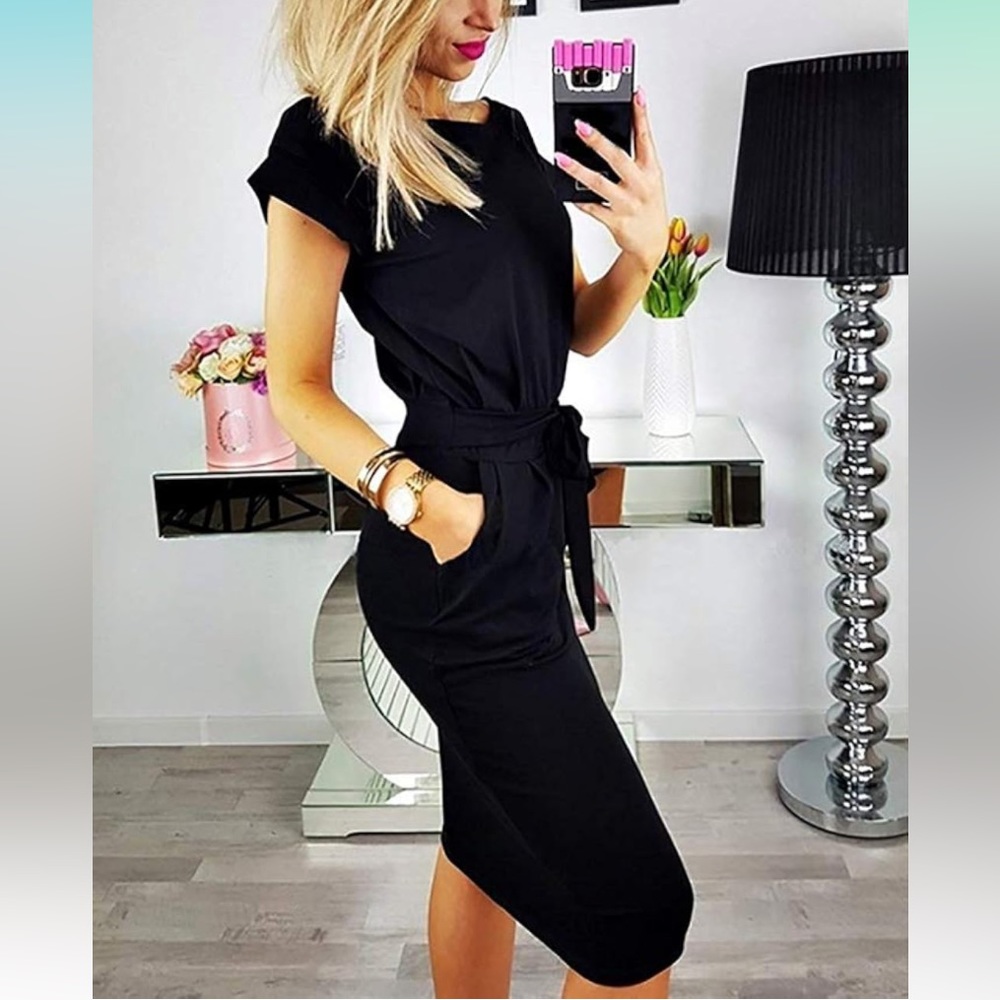 NEW (without tags) Black Above Knee Bodycon Pencil Dress